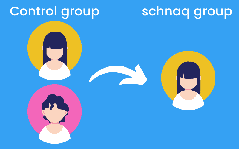 An infographic illustrating the change in personal with schnaq workshops