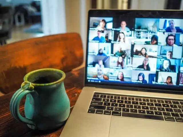 A group of people in a zoom conference